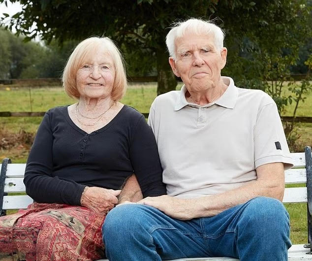 Old Couple Seating on Bench