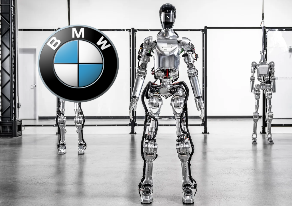 humanoid robots in bmw factory