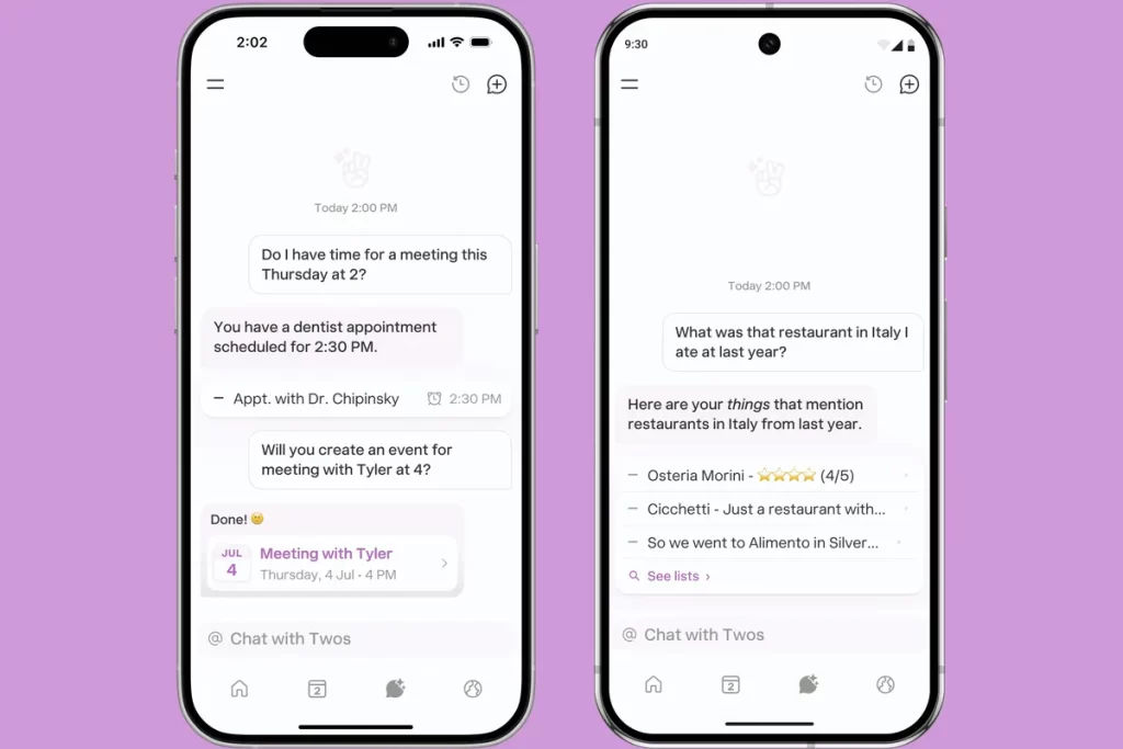 twos now includes an ai chatbot, like other top rated to do apps